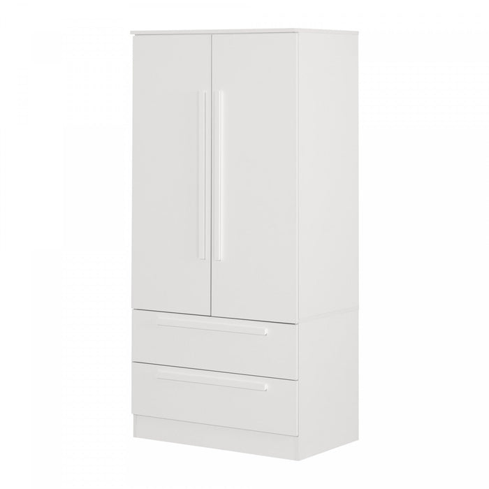 Acapella Wardrobe Armoire With Doors And Drawers - Pure White | Acapella Armoire Penderie Avec Portes Et Tiroir - Blanc Solide