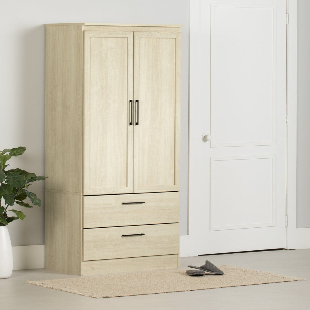 Acapella Wardrobe Armoire - Bleached Oak | Acapella Armoire Penderie - Chene Blanchi