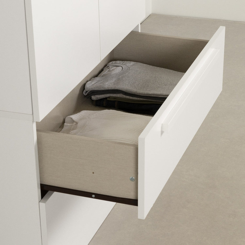 Acapella Wardrobe Armoire With Doors And Drawers - Pure White | Acapella Armoire Penderie Avec Portes Et Tiroir - Blanc Solide