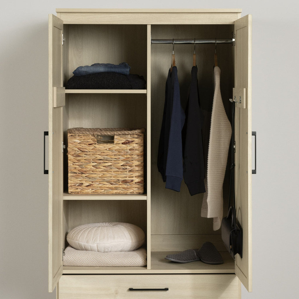 Acapella Wardrobe Armoire - Bleached Oak | Acapella Armoire Penderie - Chene Blanchi