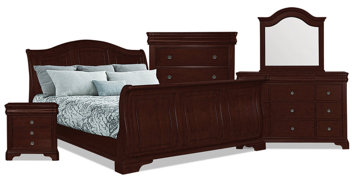 Carmen 7-Piece King Bedroom Package – Cherry|Ensemble de chambre à coucher Carmen 7 pièces avec très grand lit - cerisier|CARMCKP7