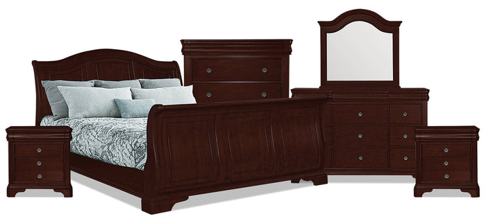 Carmen 8-Piece King Bedroom Package – Cherry|Ensemble de chambre à coucher Carmen 8 pièces avec très grand lit - cerisier|CARMCKP8