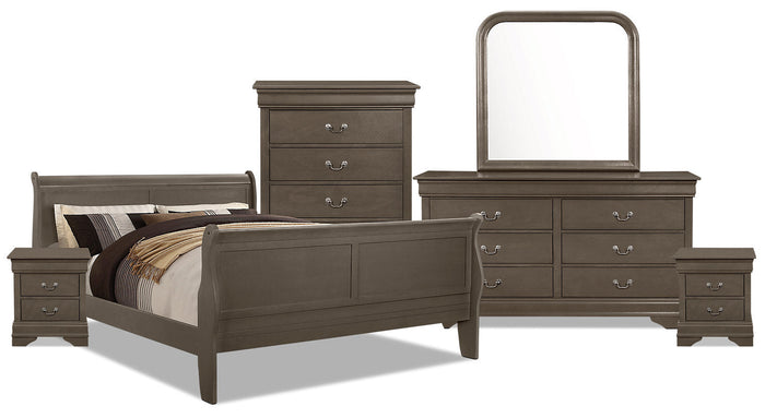Lyla 8-Piece King Bedroom Package – Grey|Ensemble de chambre à coucher Lyla 8 pièces avec très grand lit - gris|LYLAGKP8