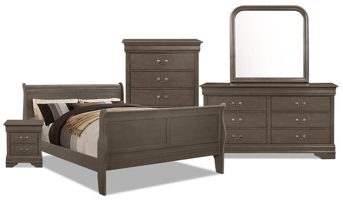 Lyla 7-Piece Queen Bedroom Package – Grey|Ensemble de chambre à coucher Lyla 7 pièces avec grand lit - gris|LYLAGQP7