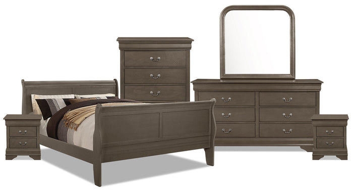 Lyla 8-Piece Queen Bedroom Package – Grey|Ensemble de chambre à coucher Lyla 8 pièces avec grand lit - gris|LYLAGQP8