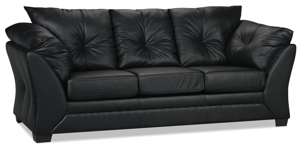 Max Faux Leather Sofa - Black|Sofa Max en similicuir - noir|MAXB-S - Open-Box
