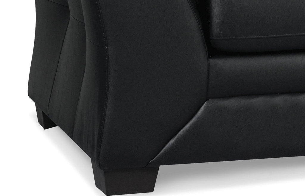 Max Faux Leather Sofa - Black|Sofa Max en similicuir - noir|MAXB-S - Open-Box