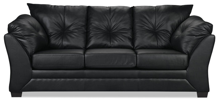 Max Faux Leather Sofa - Black|Sofa Max en similicuir - noir|MAXB-S - Open-Box