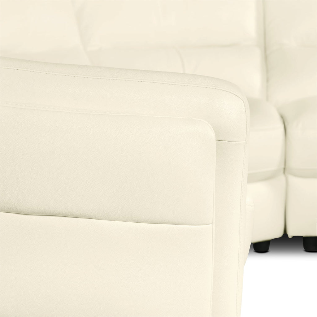 Romeo 3-Piece Genuine Leather Right-Facing Sectional - Beige|Sofa sectionnel de droite Romeo 3 pièces en cuir véritable - beige|ROMEBRS3