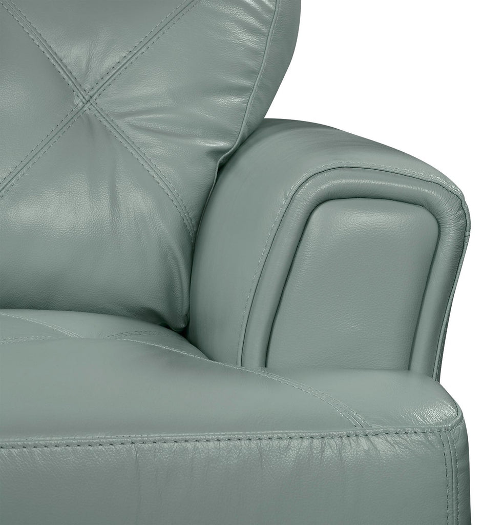 Vita 100% Genuine Leather Sofa – Sea Foam|Sofa Vita en cuir 100 % véritable - écume de mer|VITA-S - Open-Box