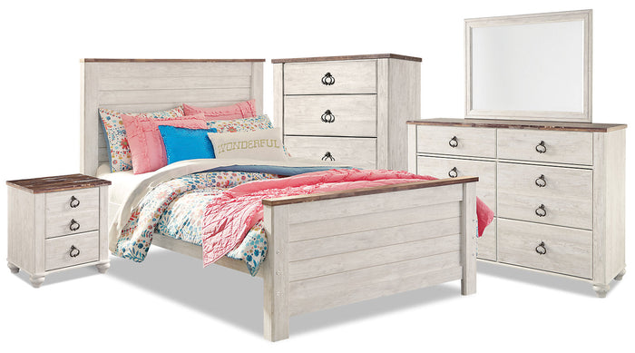 Willowton 7-Piece Full Bedroom Package|Ensemble de chambre à coucher Willowton 7 pièces avec lit double|WILLWFP7