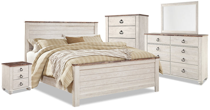 Willowton 7-Piece King Bedroom Package|Ensemble de chambre à coucher Willowton 7 pièces avec très grand lit|WILLWKP7