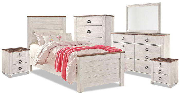 Willowton 8-Piece Twin Bedroom Package|Ensemble de chambre à coucher Willowton 8 pièces avec lit simple|WILLWTP8