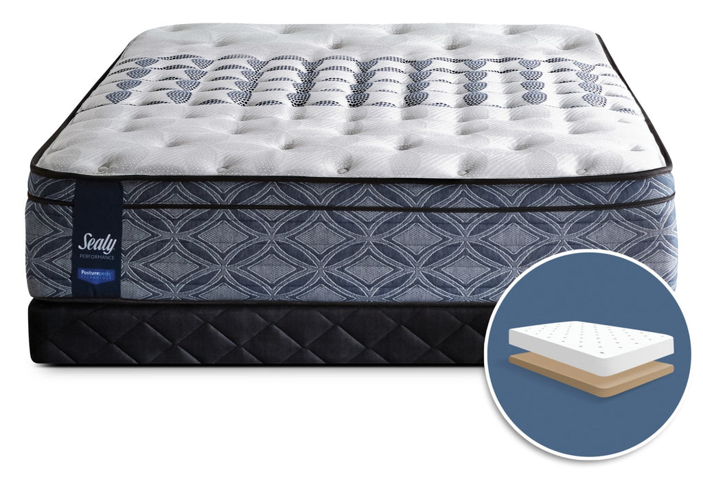 Sealy Posturepedic Performance Plus Lindfield Firm Euro-Top Low-Profile Queen Mattress Set|Ensemble ferme Euro-plateau à profil bas Lindfield Posturepedic Performance de Sealy pour grand lit