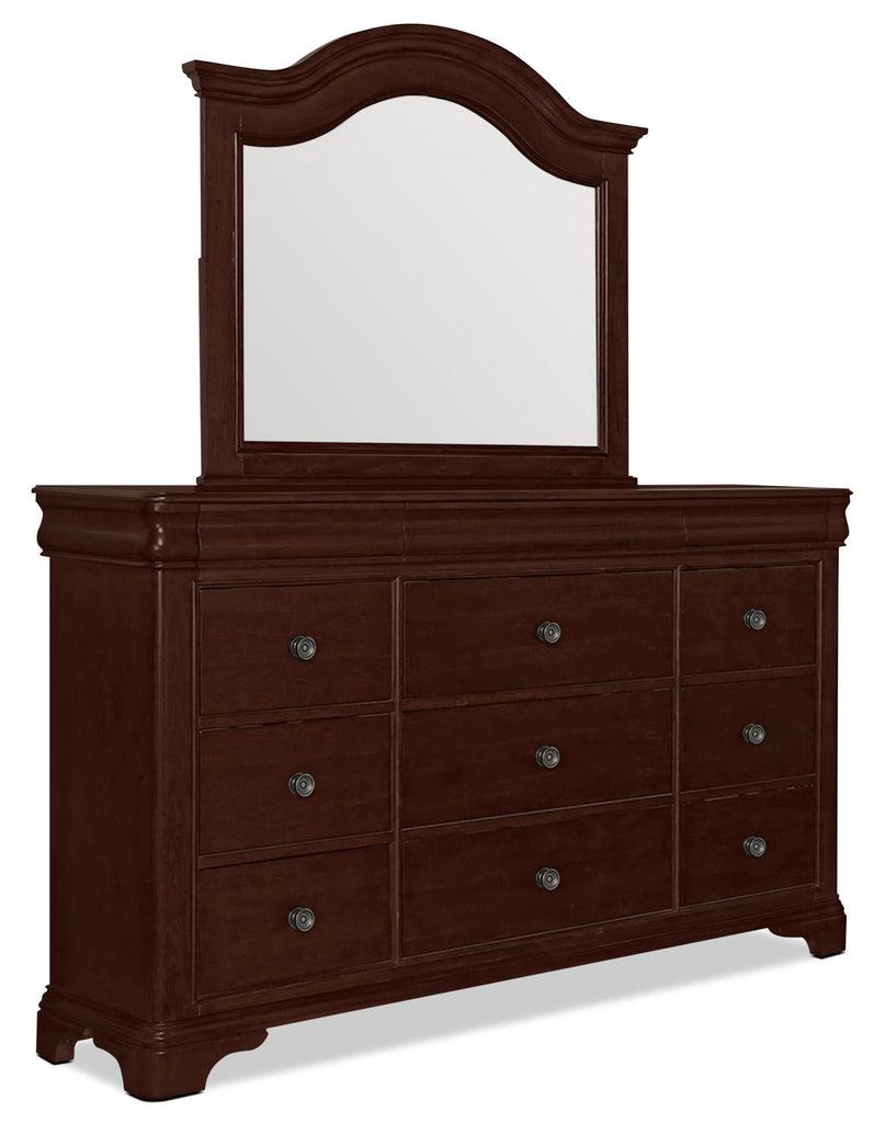 Carmen 7-Piece Queen Bedroom Package – Cherry|Ensemble de chambre à coucher Carmen 7 pièces avec grand lit - cerisier|CARMCQP7