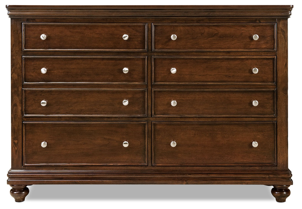 Bridgeport 6-Piece King Bedroom Package with 2 Nightstands – Cherry|Ens. de chambre à coucher Bridgeport 6 pièces avec très grand lit et 2 tables de nuit - cerisier