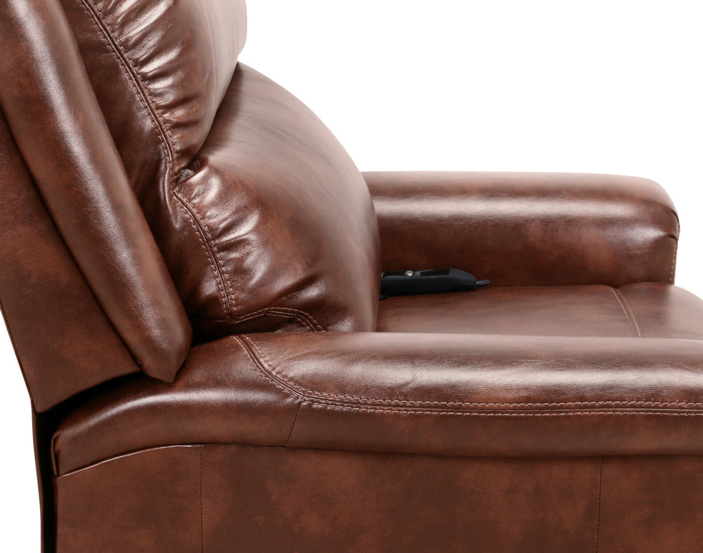 486 Leather-Look Fabric 3-Position Power Lift Chair – Mocha|Fauteuil basculeur à inclinaison électrique 486 à 3 positions en chenille - moka