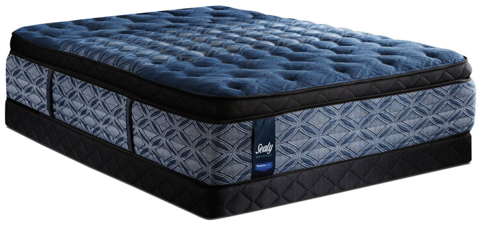 Sealy Posturepedic Performance Plus Mornington Medium Euro Pillow-Top King Mattress Set|Ensemble semi-ferme Euro-plateau épais Mornington Posturepedic Plus Sealy pour très grand lit