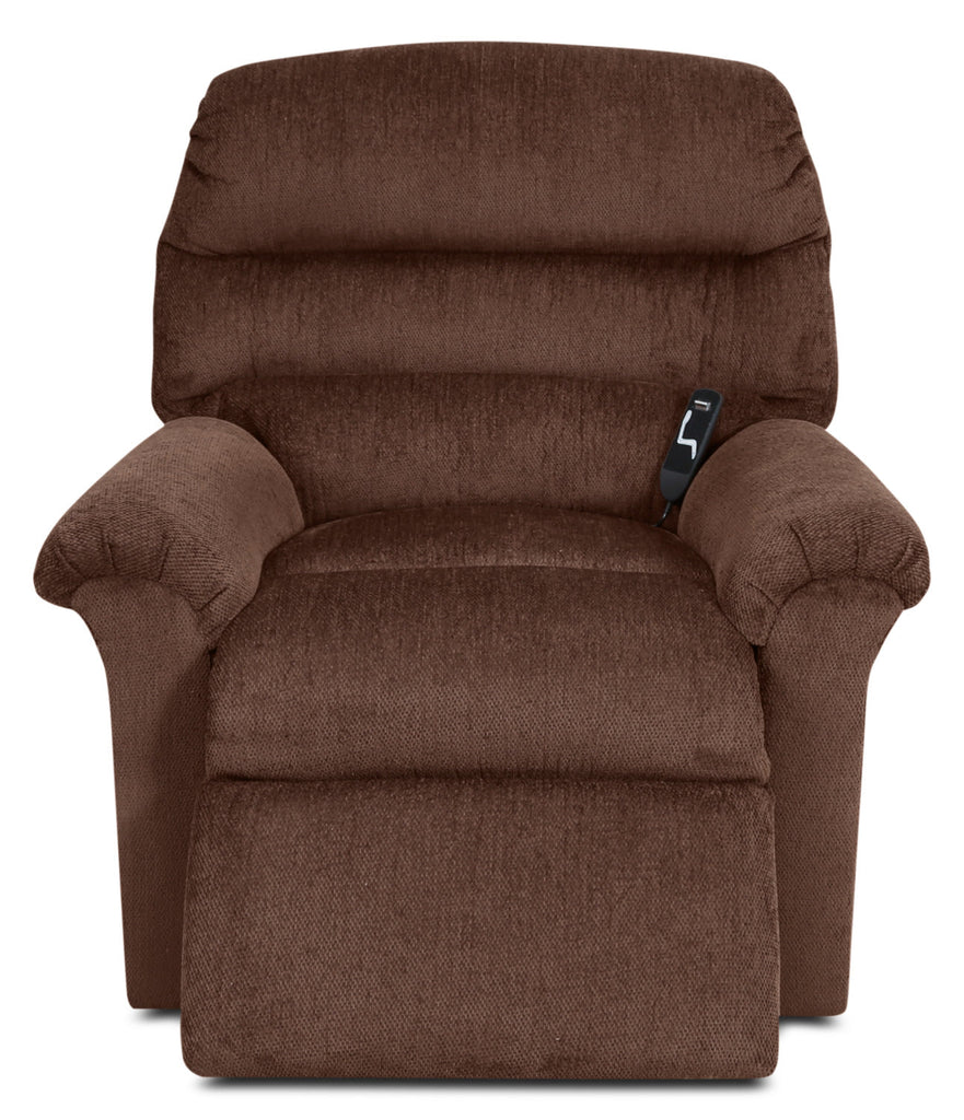 477 Chenille 3-Position Power Lift Chair – Walnut|Fauteuil basculeur à inclinaison électrique 477 à 3 positions en chenille - noyer