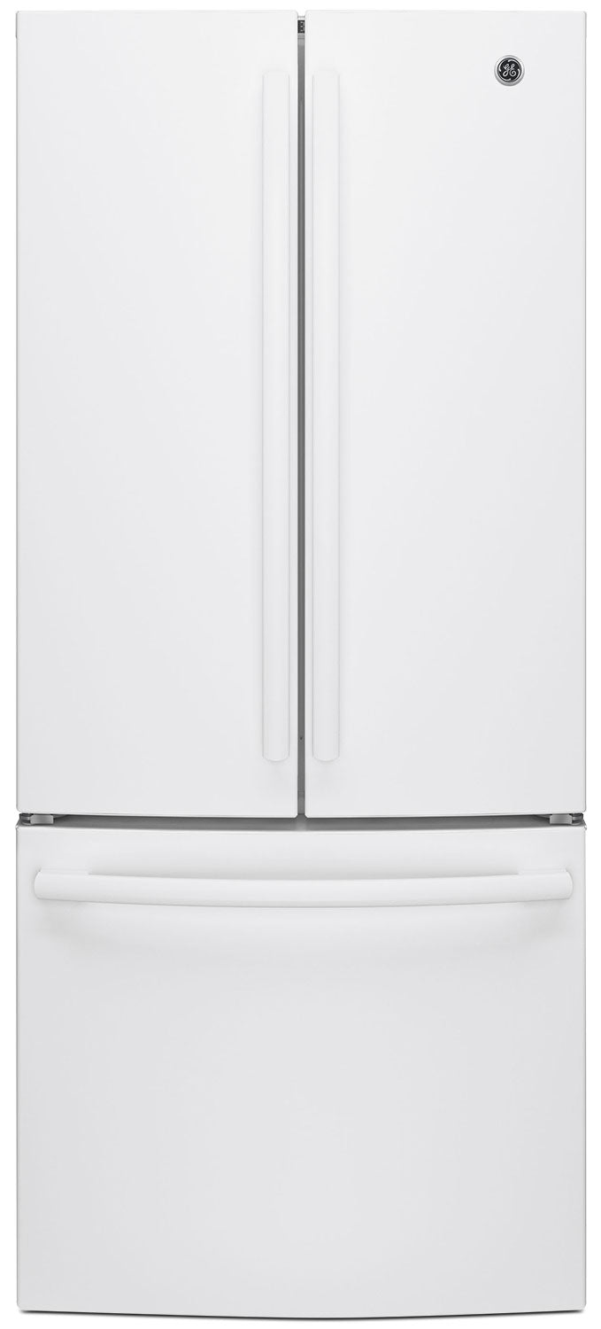 GE 20.8 Cu. Ft. French-Door Refrigerator – GNE21DGKWW|Réfrigérateur GE de 20,8 pi³ à portes françaises – GNE21DGKWW