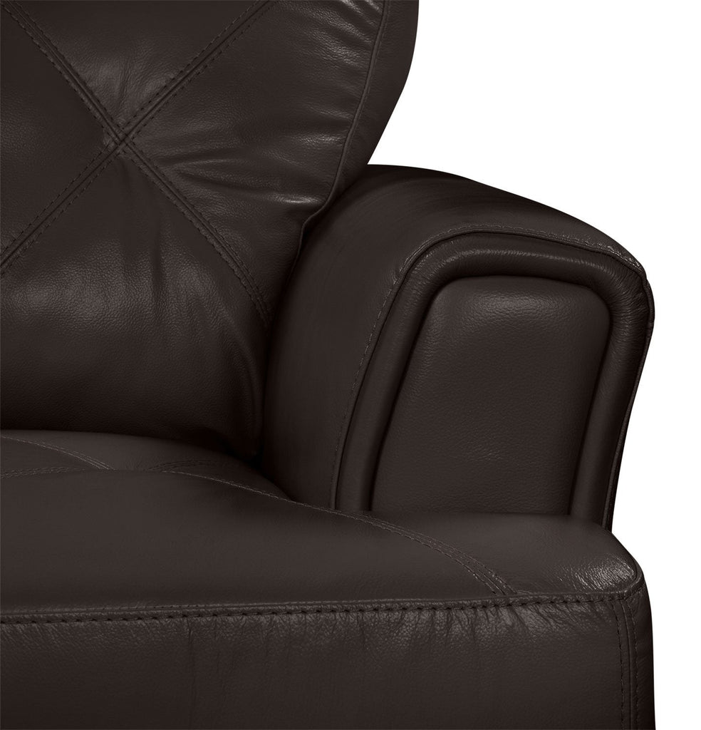 Vita 100% Genuine Leather Sofa – Chocolate|Sofa Vita en cuir 100 % véritable - chocolat|VITACH-S - Open-Box