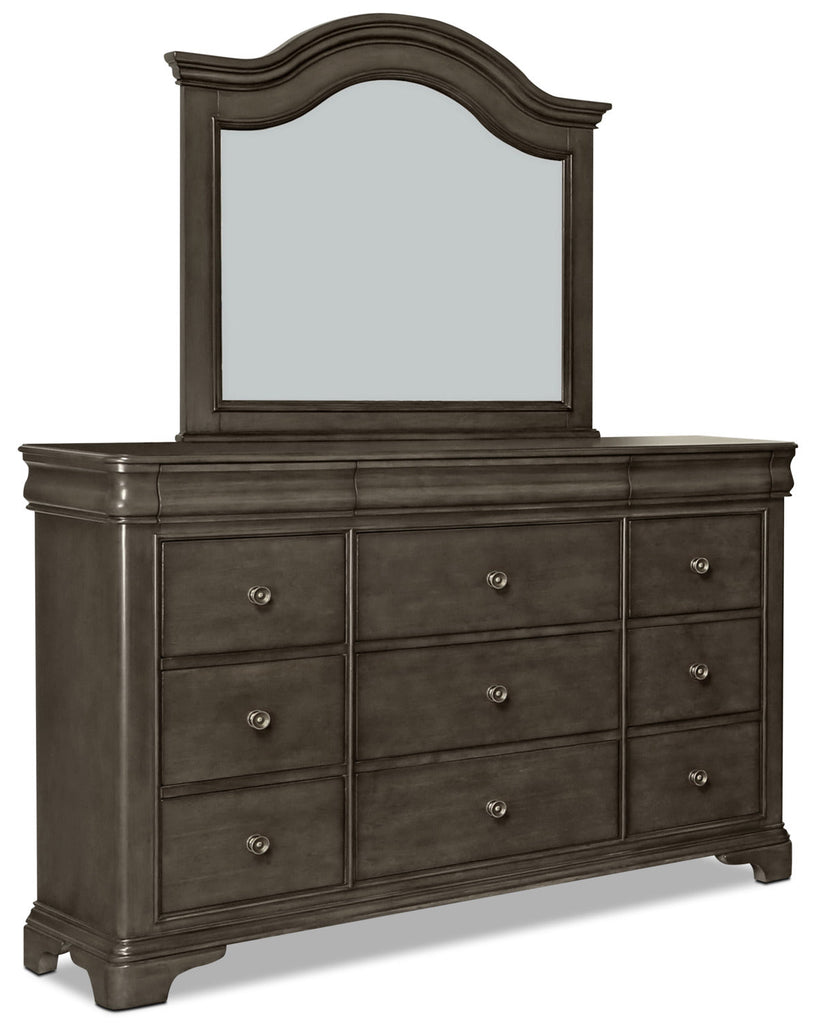 Carmen 7-Piece King Bedroom Package – Grey|Ensemble de chambre à coucher Carmen 7 pièces avec très grand lit - gris|CARMGKP7