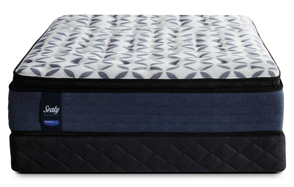 Sealy Posturepedic Kingsmill Pillow-Top Plush Low-Profile Split Queen Mattress Set|Ensemble moelleux à plateau-coussin divisé à profil bas Kingsmill Posturepedic Sealy pour grand lit