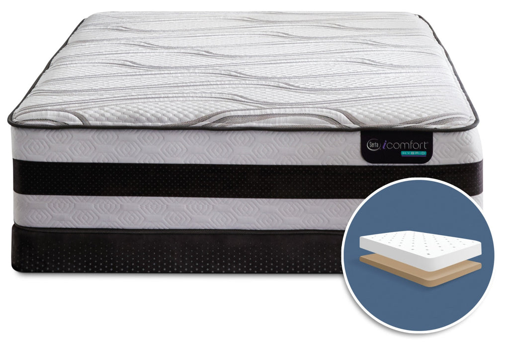 Serta iComfort® Hybrid Valentine Firm Low-Profile Queen Mattress Set|Ensemble matelas ferme à profil bas Valentine Hybride iComfort de Serta pour grand lit