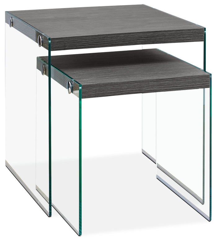 Yonah 2-Piece End Table – Grey|Ensemble 2 tables de bout Yonah - gris