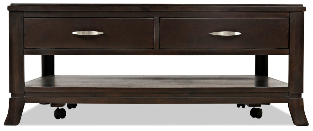 Downtown Coffee Table with Casters - Merlot|Table à café Downtown - merlot|DOW48CTB