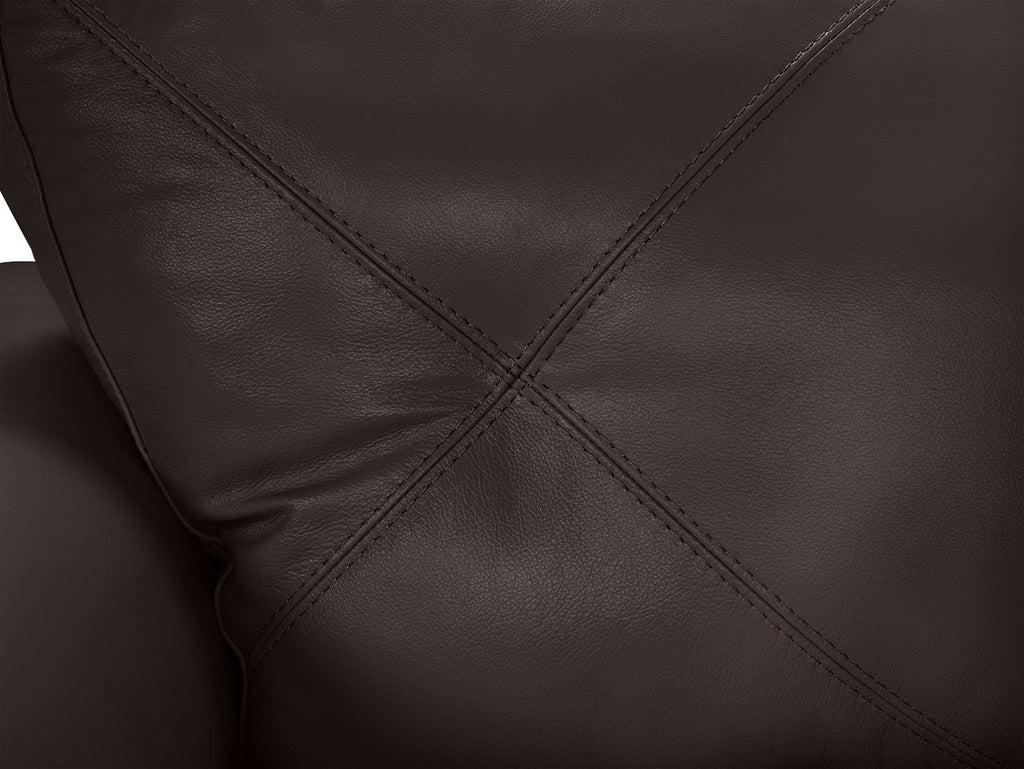 Vita 100% Genuine Leather Sofa – Chocolate|Sofa Vita en cuir 100 % véritable - chocolat|VITACH-S - Open-Box