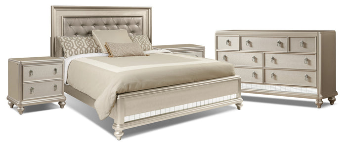 Diva 6-Piece Queen Bedroom Package with 2 Nightstands|Ensemble de chambre à coucher Diva 6 pièces avec grand lit et 2 tables de nuit