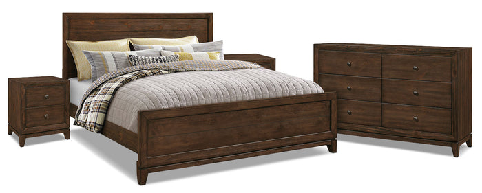 Tacoma 6-Piece King Bedroom Package with 2 Nightstands|Ensemble de chambre à coucher Tacoma 6 pièces avec très grand lit et 2 tables de nuit