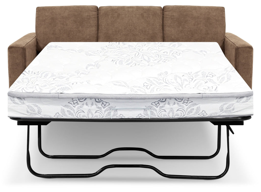 Becca Chenille Full-Size Sofa Bed – Cappuccino|Sofa-lit double Becca en chenille –  cappuccino
