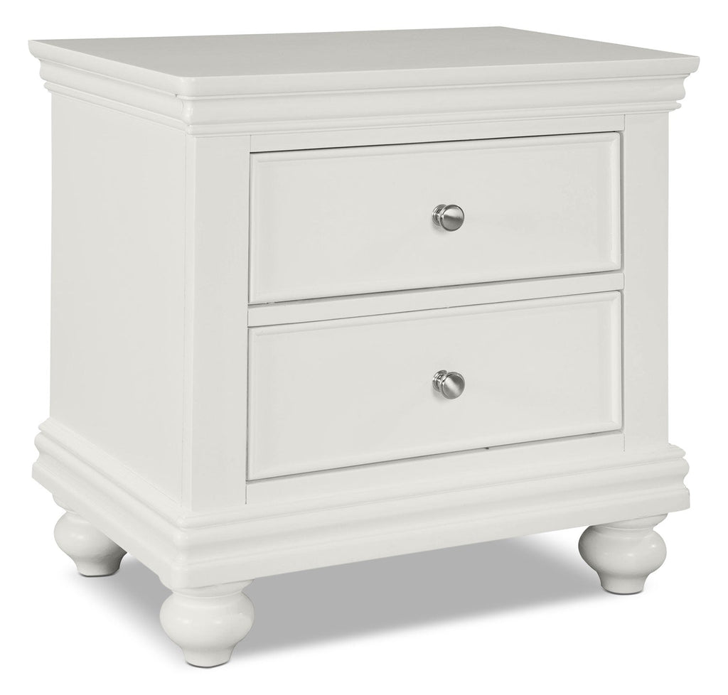 Bridgeport 6-Piece King Bedroom Package with 2 Nightstands – White|Ensemble de chambre à coucher Bridgeport 6 pièces avec très grand lit et 2 tables de nuit - blanc