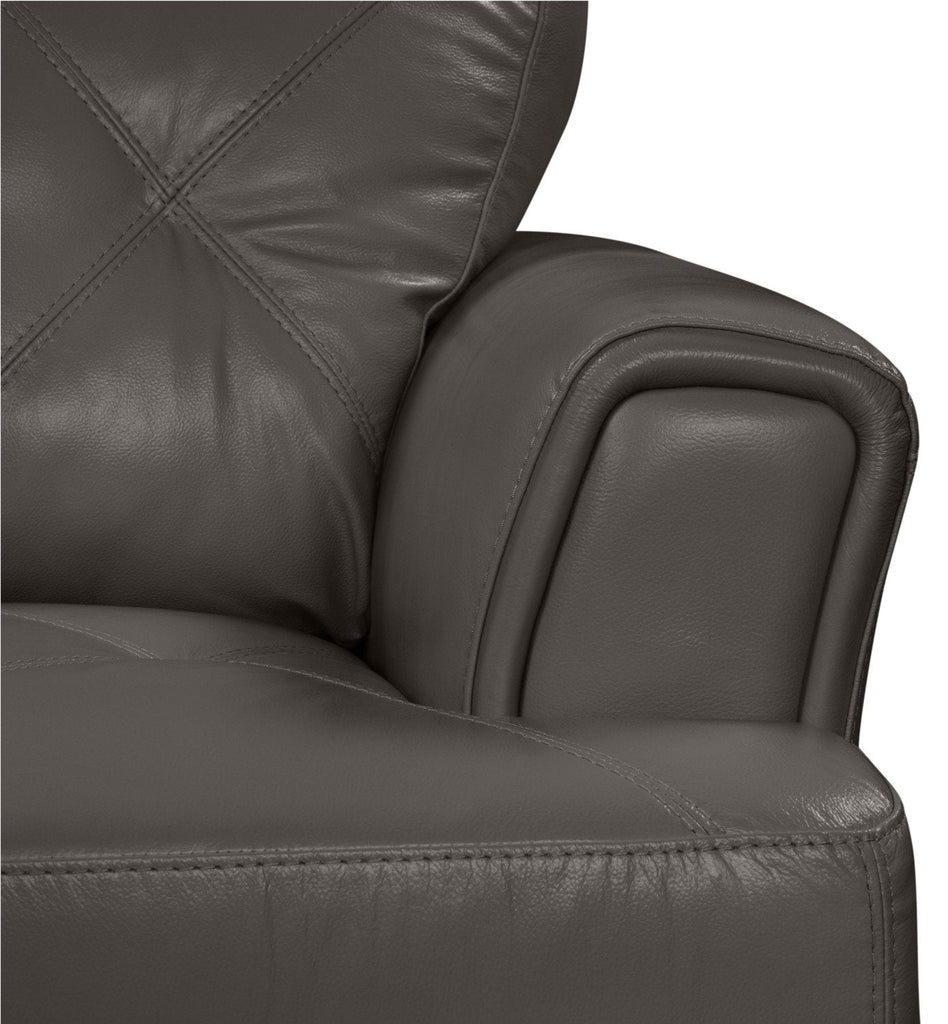 Vita 100% Genuine Leather Sofa – Charcoal|Sofa Vita en cuir 100 % véritable – anthracite|VITACCSF - Open-Box