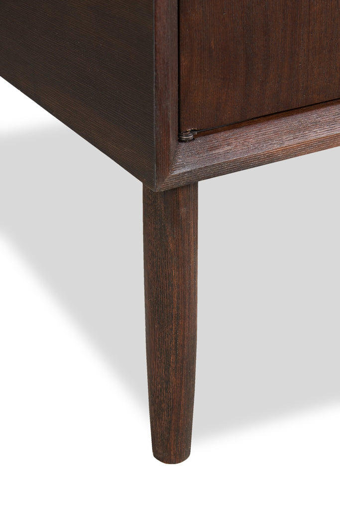 Kisper 22.13" Retro End Table with Storage - Dark Brown Wood Wood|Table de bout rétro Kisper de 22,13 po avec rangement - bois brun foncé