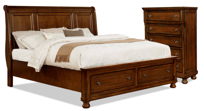 Chelsea 4-Piece King Storage Bedroom Package with Chest|Ensemble Chelsea 4 pièces avec très grand lit de rangement et commode verticale