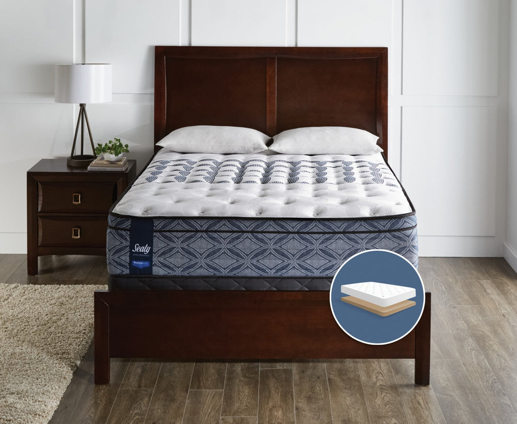 Sealy Posturepedic Performance Plus Lindfield Firm Euro-Top Low-Profile Queen Mattress Set|Ensemble ferme Euro-plateau à profil bas Lindfield Posturepedic Performance de Sealy pour grand lit