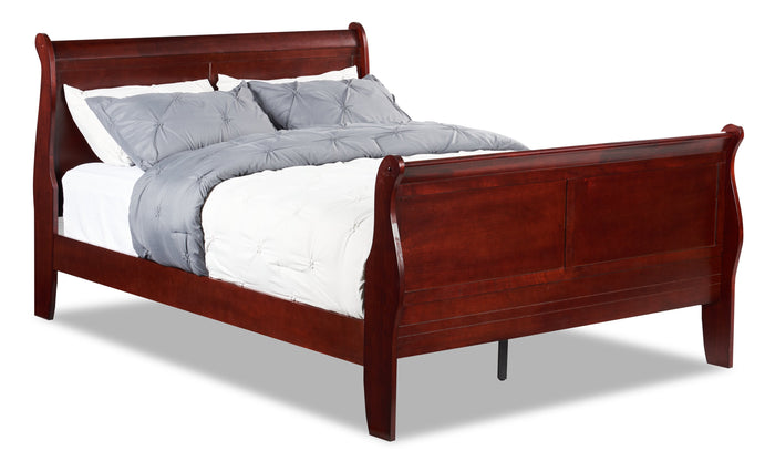 Lyla King Sleigh Bed - Cherry|Très grand lit-bateau Lyla - cerisier|LYLACKBD
