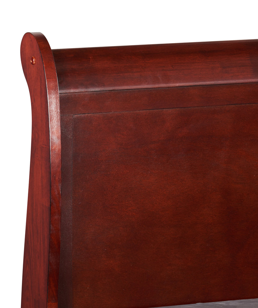 Lyla King Sleigh Bed - Cherry|Très grand lit-bateau Lyla - cerisier|LYLACKBD