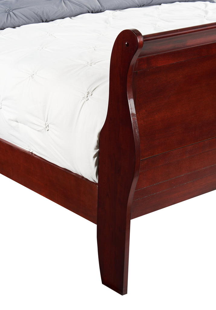 Lyla King Sleigh Bed - Cherry|Très grand lit-bateau Lyla - cerisier|LYLACKBD