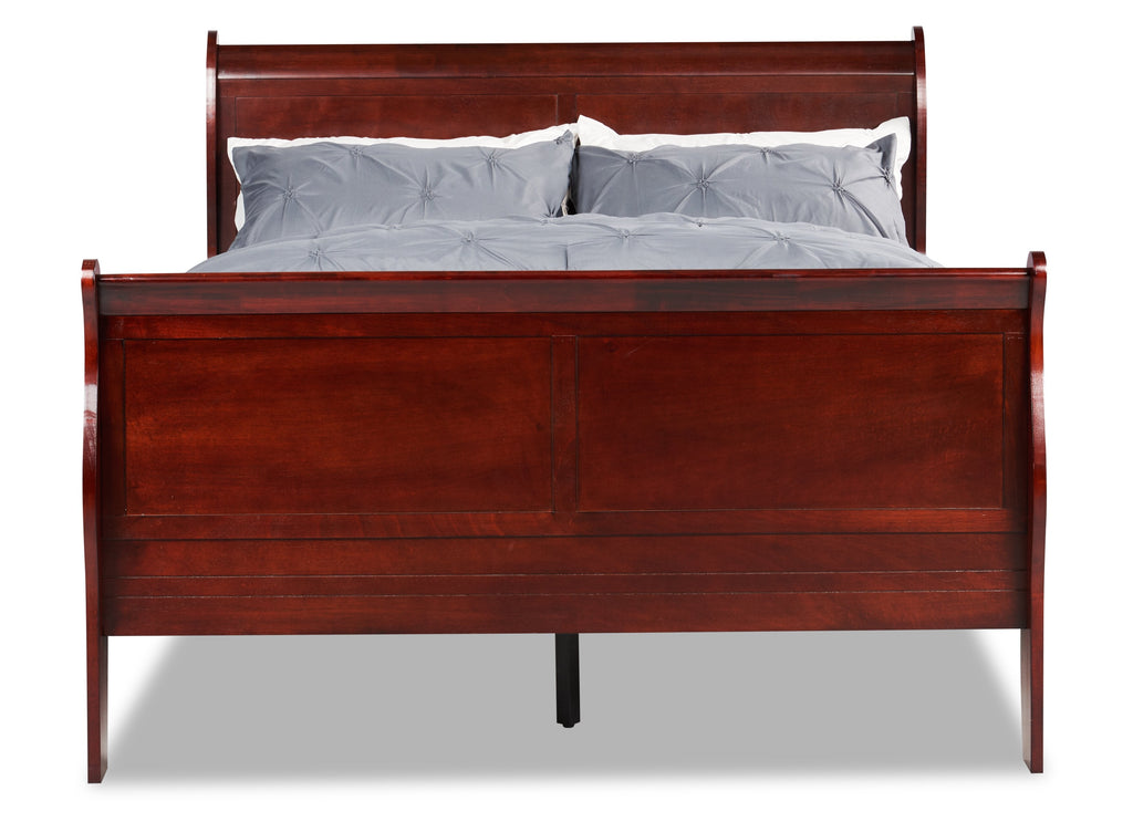 Lyla King Sleigh Bed - Cherry|Très grand lit-bateau Lyla - cerisier|LYLACKBD