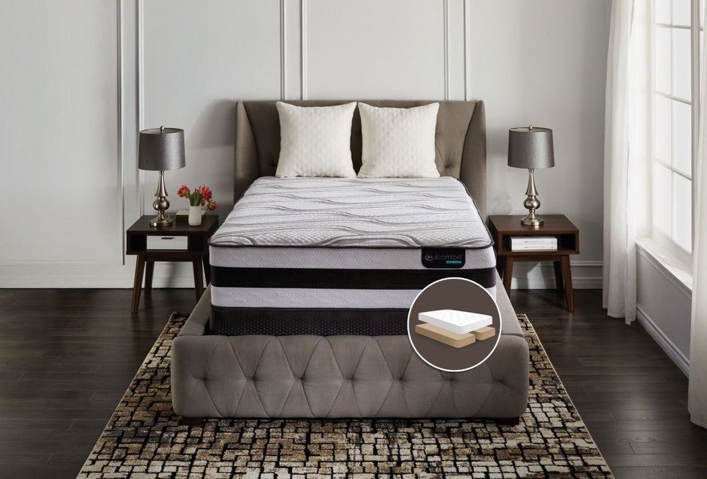 Serta iComfort® Hybrid Valentine Firm Split Queen Mattress Set|Ensemble matelas ferme divisé Valentine Hybride iComfort de Serta pour grand lit