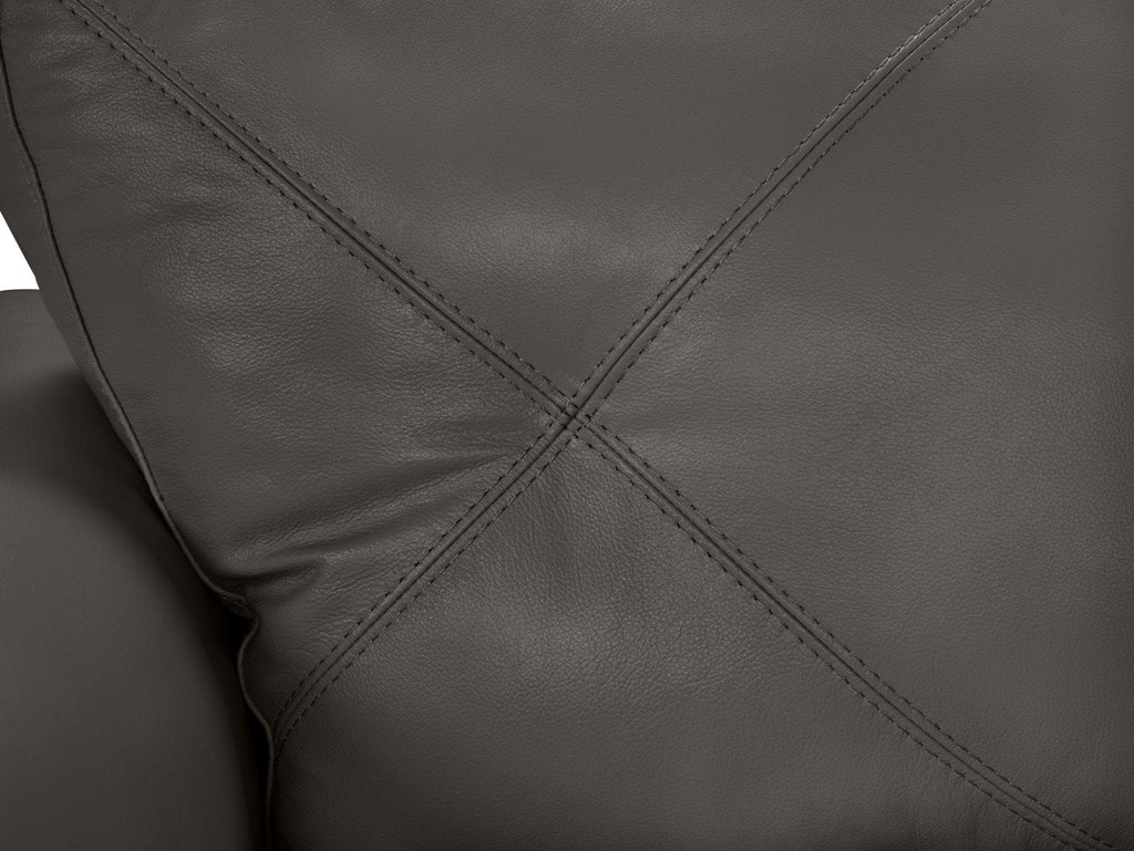 Vita 100% Genuine Leather Sofa – Charcoal|Sofa Vita en cuir 100 % véritable – anthracite|VITACCSF - Open-Box
