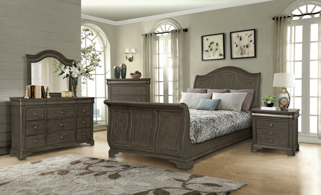 Carmen 7-Piece Queen Bedroom Package – Grey|Ensemble de chambre à coucher Carmen 7 pièces avec grand lit - gris|CARMGQP7