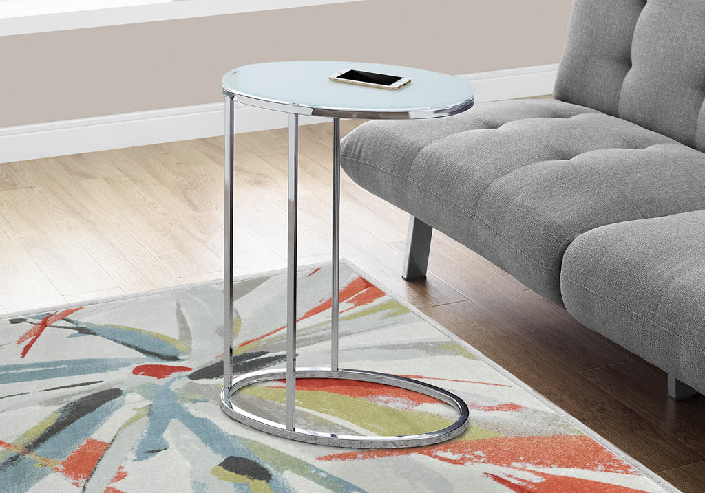 Acklie Accent Table – Frosted Glass|Table d'appoint Acklie - verre givré|ACKCHCST