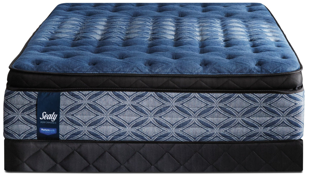 Sealy Posturepedic Performance Plus Mornington Medium Euro Pillow-Top Queen Mattress Set|Ensemble semi-ferme à Euro-plateau épais Mornington Posturepedic Performance Plus Sealy pour grand lit