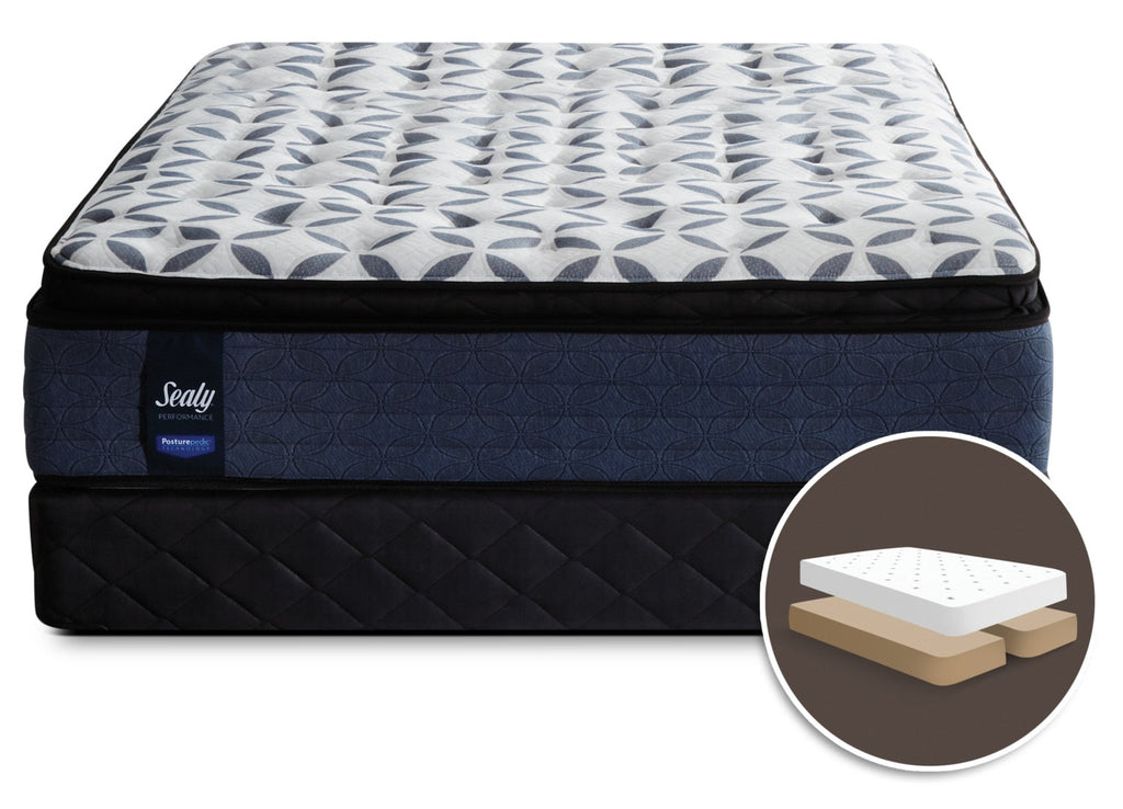 Sealy Posturepedic Kingsmill Pillow-Top Plush Split Queen Mattress Set|Ensemble moelleux à plateau-coussin divisé Kingsmill Posturepedic de Sealy pour grand lit
