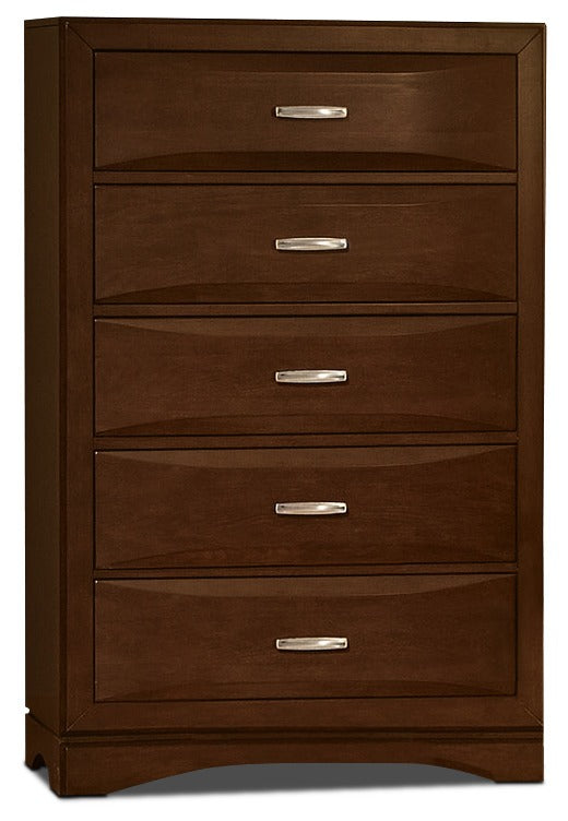 Beverly 4-Piece King Bed and Chest Package|Ensemble de chambre à coucher Beverly 4 pièces avec très grand lit et commode verticale
